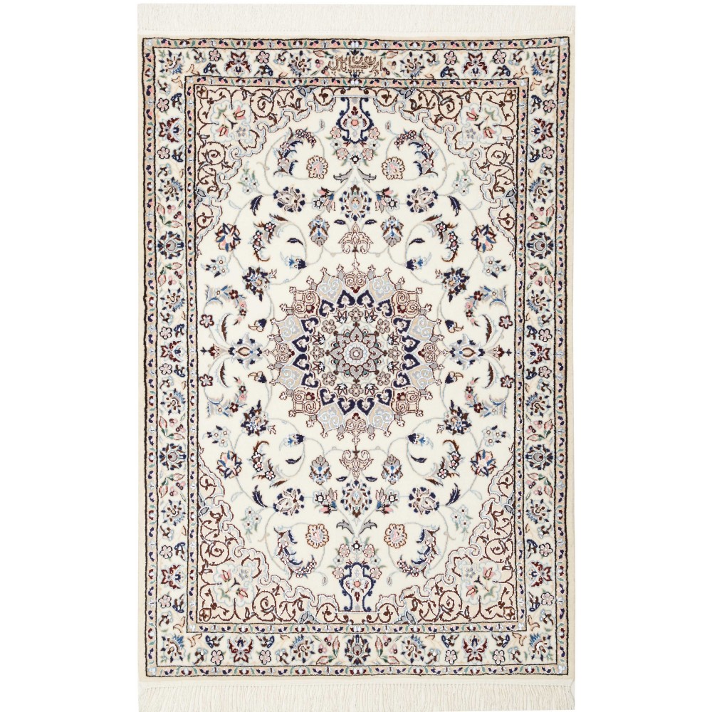 Tappeto Nain 6La Persia bianco grigio 82x120