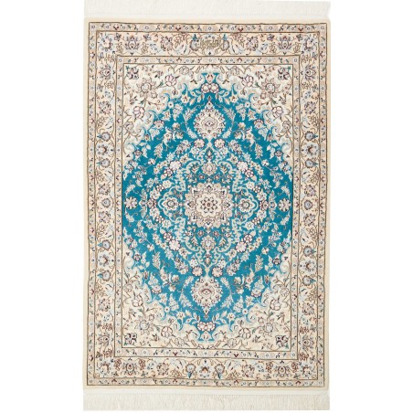 Tappeto Nain 6La Persia bianco blu 84x127