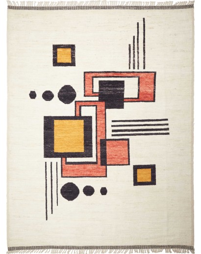 Tappeto Gabbeh Marrakech Pakistan bianco grigio 284x365