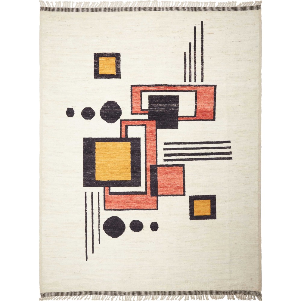 Tappeto Gabbeh Marrakech Pakistan bianco grigio 284x365 Tappeto Gabbeh Marrakech Pakistan bianco grigio 284x365