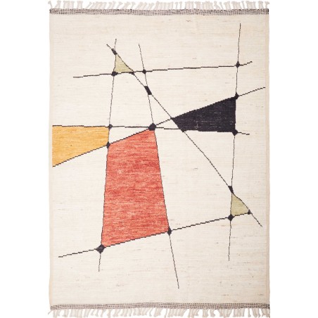 Tappeto Gabbeh Marrakech Pakistan bianco arancione 214x288
