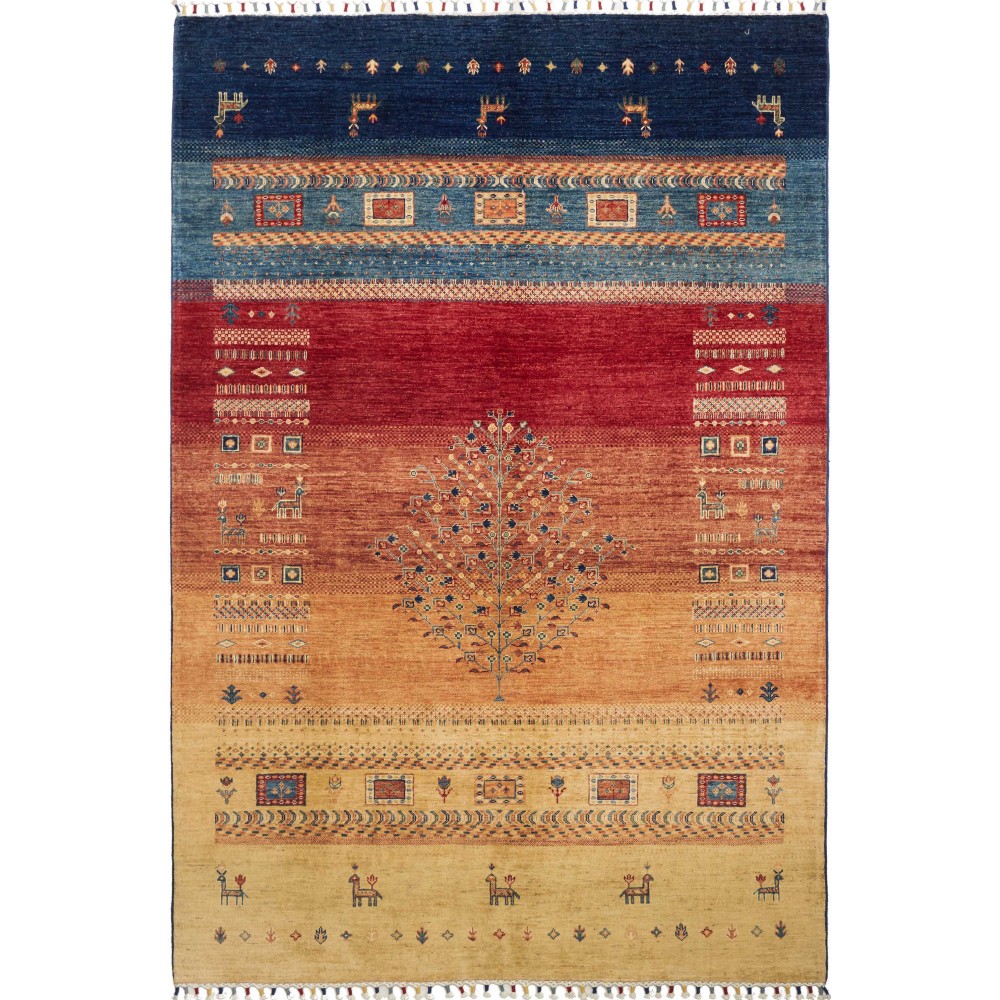 Tappeto Siva Pakistan arancione grigio 170x247