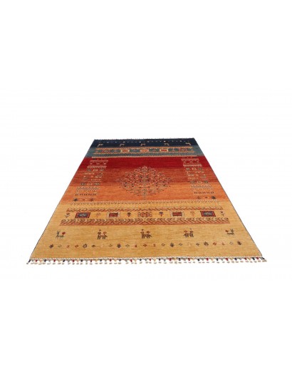 Tappeto Siva Pakistan arancione grigio 170x247