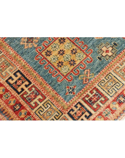 Tappeto Kazak Fine Pakistan marrone bianco 143x195