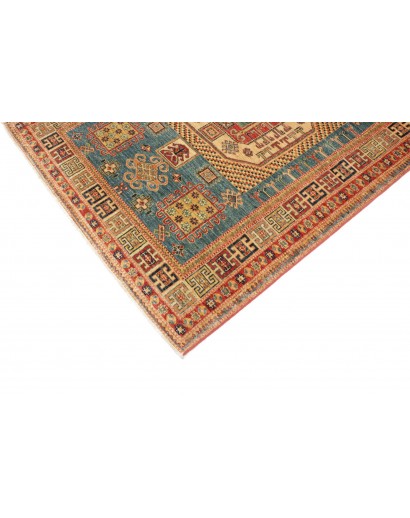 Tappeto Kazak Fine Pakistan marrone bianco 143x195