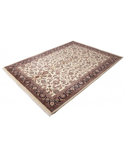 Tappeto Bidjar con seta Persia beige marrone 170x241