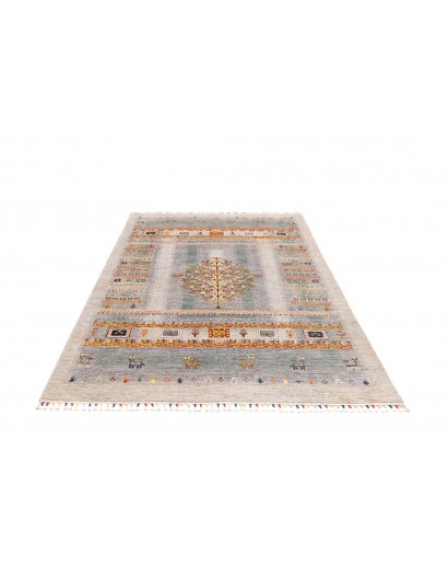 Tappeto Siva Pakistan beige bianco 167x239