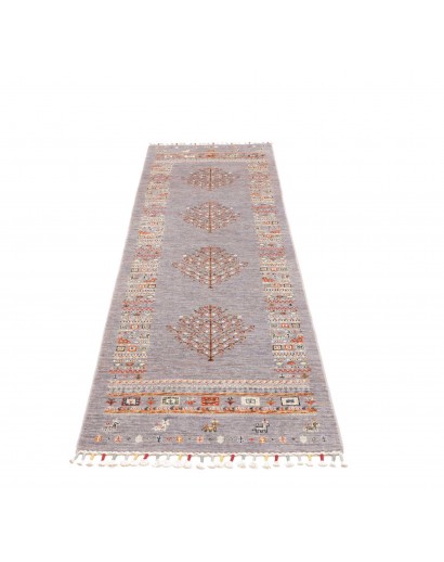 Tappeto Siva Pakistan azzurro 80x254