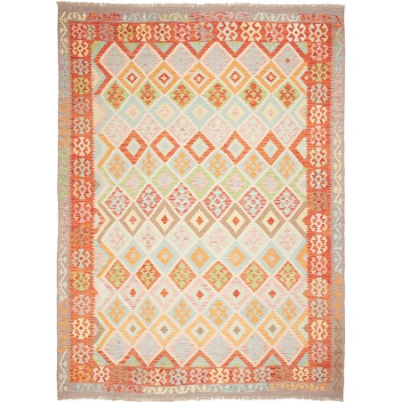 Tappeto Kilim Afghanistan giallo arancione 216x294
