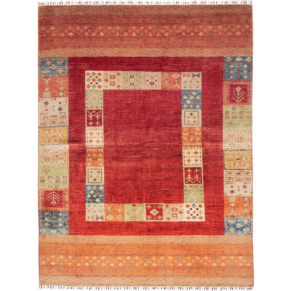 Tappeto Siva Pakistan marrone arancione 210x280