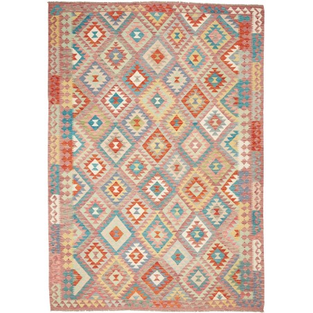 Tappeto Kilim Afghanistan marrone grigio 208x298