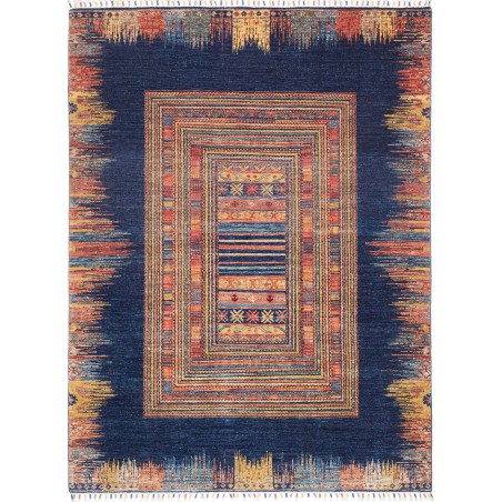 Tappeto Siva Pakistan grigio arancione 169x230