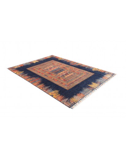 Tappeto Siva Pakistan grigio arancione 169x230