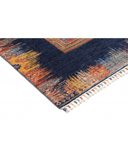 Tappeto Siva Pakistan grigio arancione 169x230