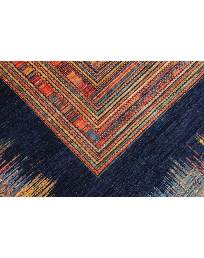 Tappeto Siva Pakistan grigio arancione 169x230