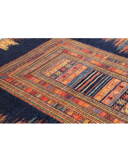 Tappeto Siva Pakistan grigio arancione 169x230