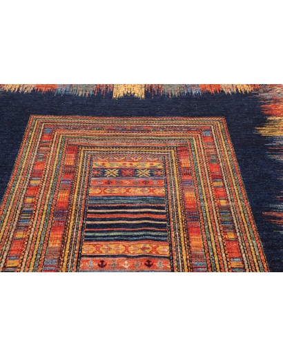 Tappeto Siva Pakistan grigio arancione 169x230