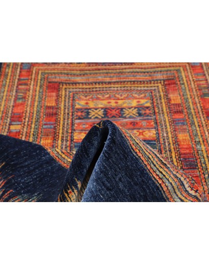 Tappeto Siva Pakistan grigio arancione 169x230