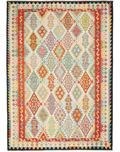 Tappeto Kilim Afghanistan marrone beige 208x291