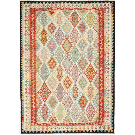 Tappeto Kilim Afghanistan marrone beige 208x291