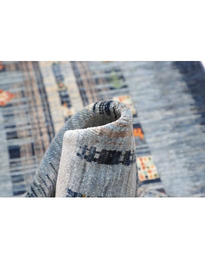 Tappeto Siva Pakistan grigio bianco 81x300