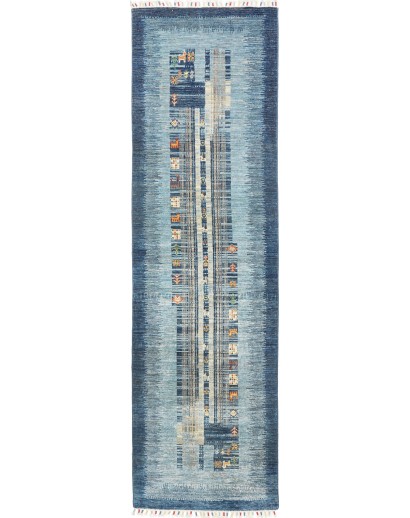 Tappeto Siva Pakistan grigio bianco 83x300