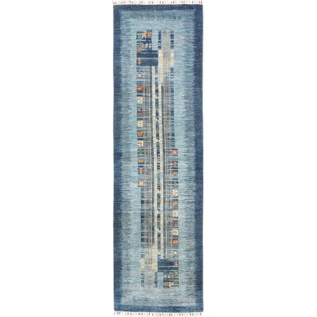 Tappeto Siva Pakistan grigio bianco 83x300