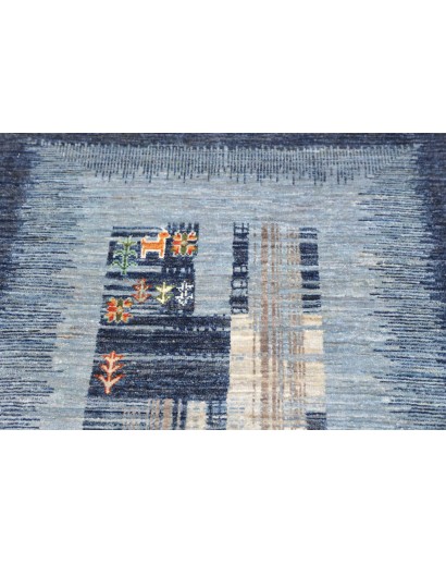 Tappeto Siva Pakistan grigio bianco 83x300