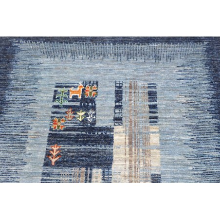 Tappeto Siva Pakistan grigio bianco 83x300