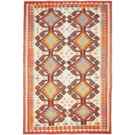 Tappeto Kilim Afghanistan giallo marrone 198x298
