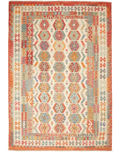 Tappeto Kilim Afghanistan marrone giallo 207x296