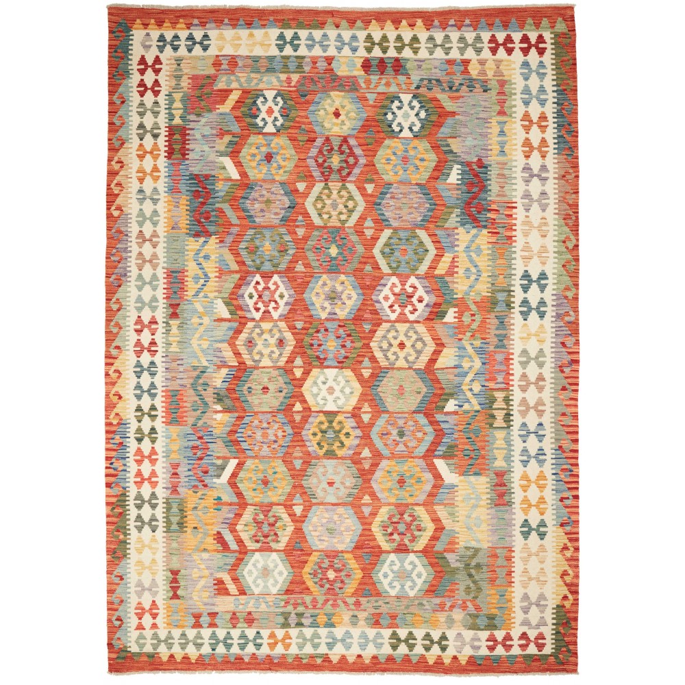 Tappeto Kilim Afghanistan marrone 209x301
