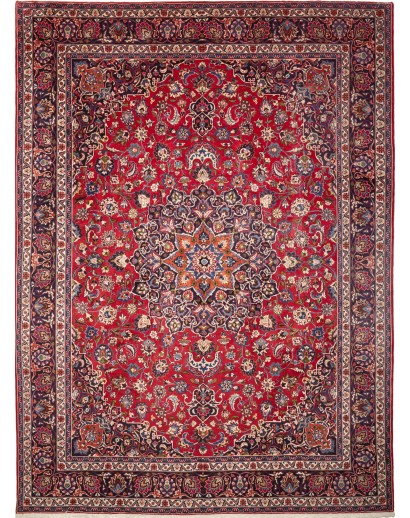 Tappeto Mashad Persia marrone giallo 290x392