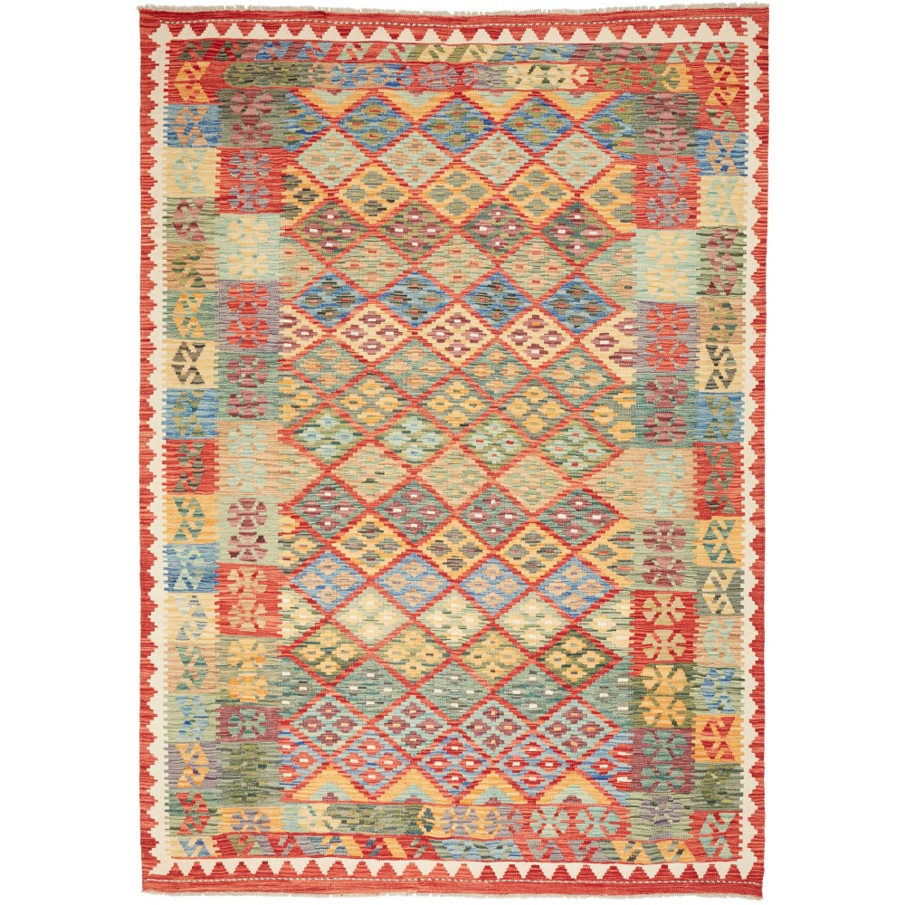 Tappeto Kilim Afghanistan marrone grigio 205x288