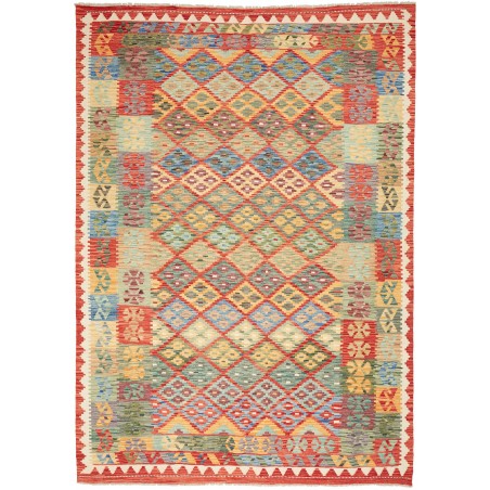Tappeto Kilim Afghanistan marrone grigio 205x288