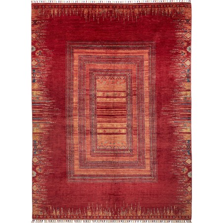 Tappeto Siva Pakistan marrone rosso 210x291