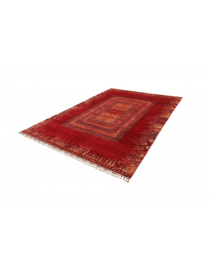 Tappeto Siva Pakistan marrone rosso 210x291