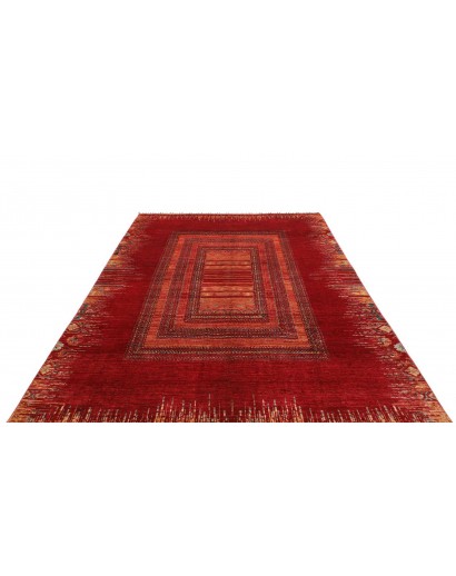 Tappeto Siva Pakistan marrone rosso 210x291