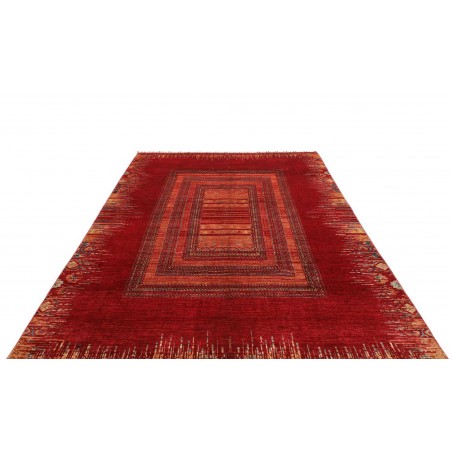 Tappeto Siva Pakistan marrone rosso 210x291