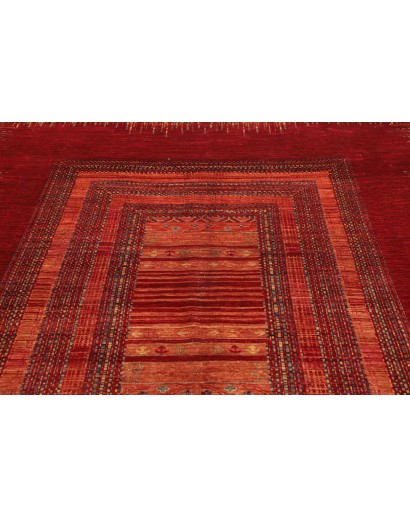 Tappeto Siva Pakistan marrone rosso 210x291