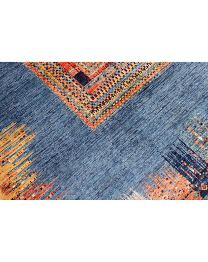 Tappeto Siva Pakistan azzurro marrone 206x295