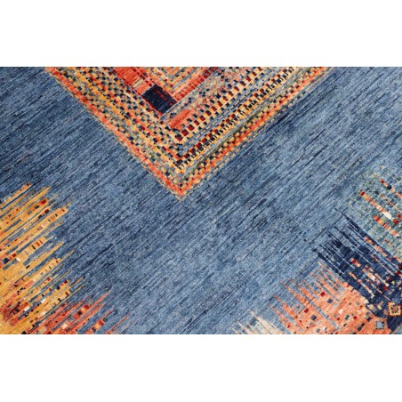 Tappeto Siva Pakistan azzurro marrone 206x295