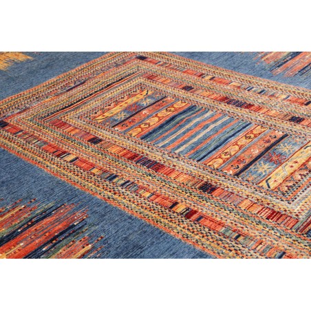 Tappeto Siva Pakistan azzurro marrone 206x295