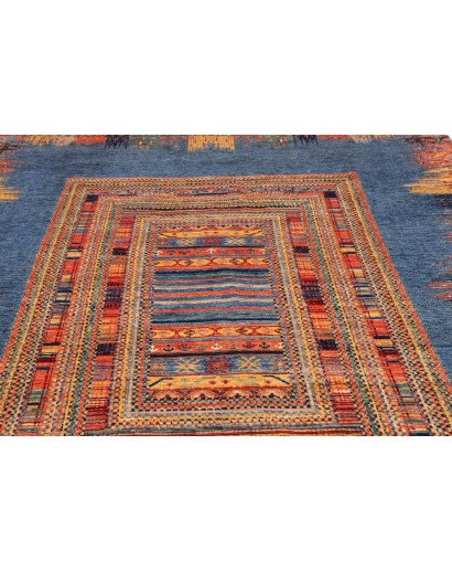 Tappeto Siva Pakistan azzurro marrone 206x295