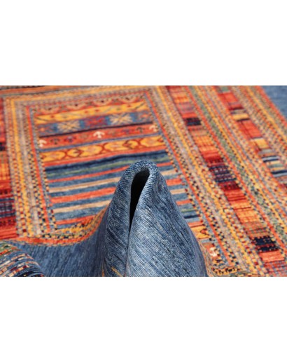 Tappeto Siva Pakistan azzurro marrone 206x295