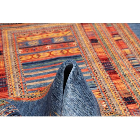 Tappeto Siva Pakistan azzurro marrone 206x295