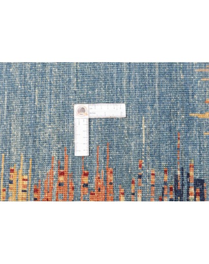 Tappeto Siva Pakistan azzurro marrone 206x295