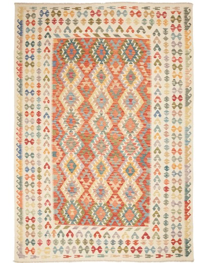 Tappeto Kilim Afghanistan giallo arancione 210x298
