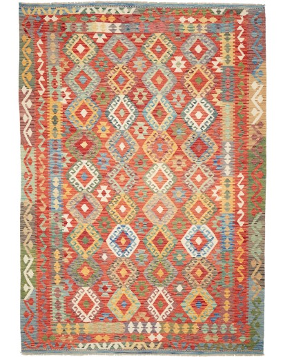 Tappeto Kilim Afghanistan marrone giallo 208x298
