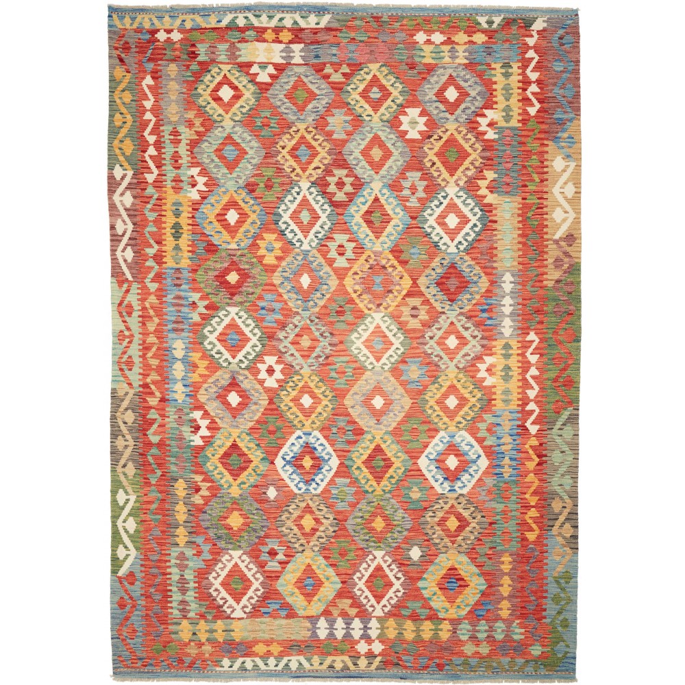 Tappeto Kilim Afghanistan marrone giallo 208x298